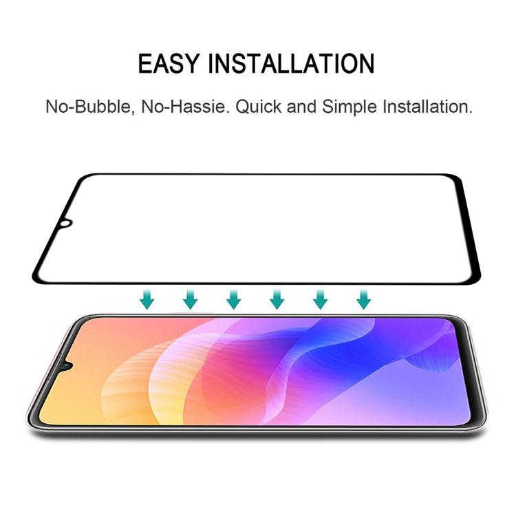For Huawei Enjoy 20 25 PCS Full Glue Full Screen Tempered Glass Film