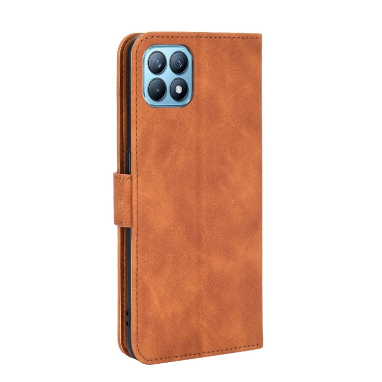 For OPPO Reno4 SE Solid Color Skin Feel Magnetic Buckle Horizontal Flip Calf Texture PU Leather Case with Holder & Card Slots & Wallet