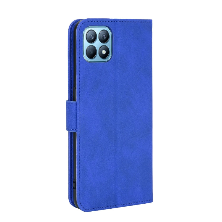 For OPPO Reno4 SE Solid Color Skin Feel Magnetic Buckle Horizontal Flip Calf Texture PU Leather Case with Holder & Card Slots & Wallet