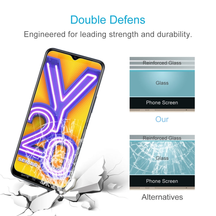For Vivo Y20 10 PCS 0.26mm 9H 2.5D Tempered Glass Film
