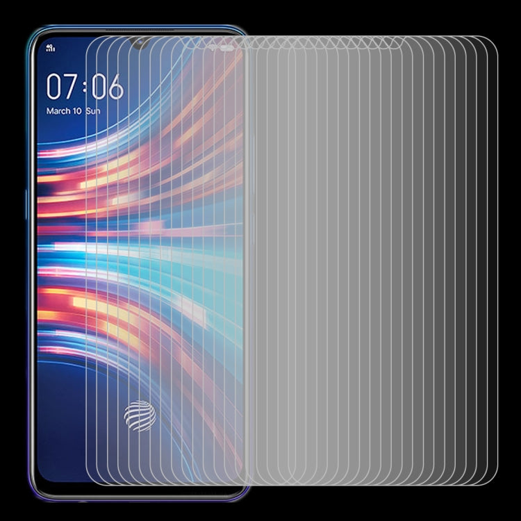 For Vivo Y7s 50 PCS 0.26mm 9H 2.5D Tempered Glass Film