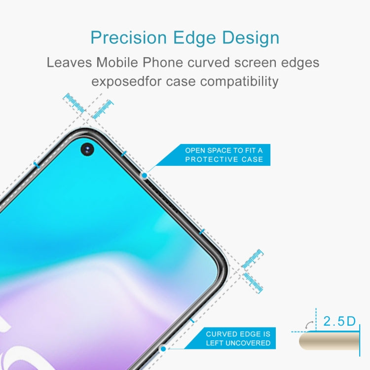 For Vivo Y70s 50 PCS 0.26mm 9H 2.5D Tempered Glass Film
