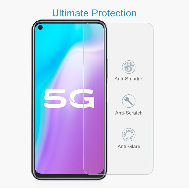 For Vivo Y70s 50 PCS 0.26mm 9H 2.5D Tempered Glass Film