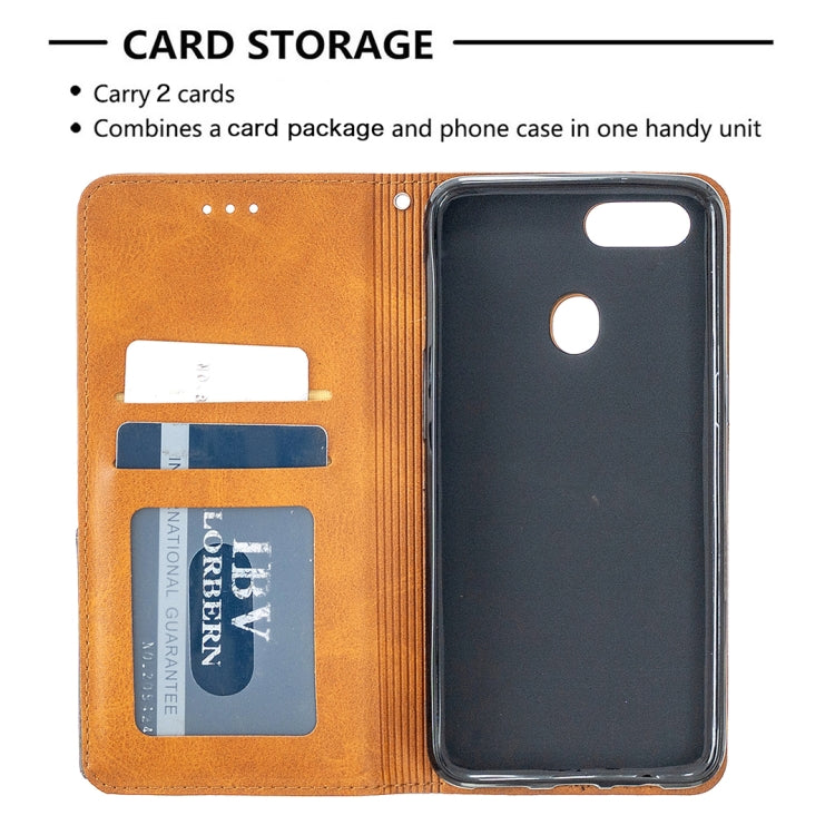 For OPPO A5 Prismatic Invisible Magnetic Horizontal Flip Leather Case with Holder & Card Slots & Photo Frame