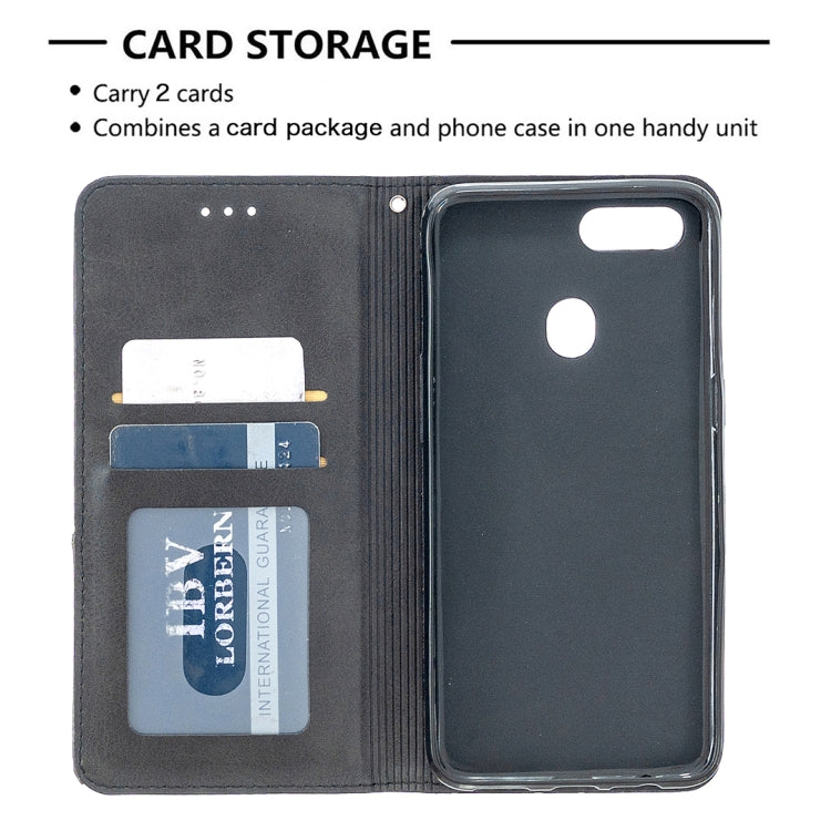 For OPPO A5 Prismatic Invisible Magnetic Horizontal Flip Leather Case with Holder & Card Slots & Photo Frame