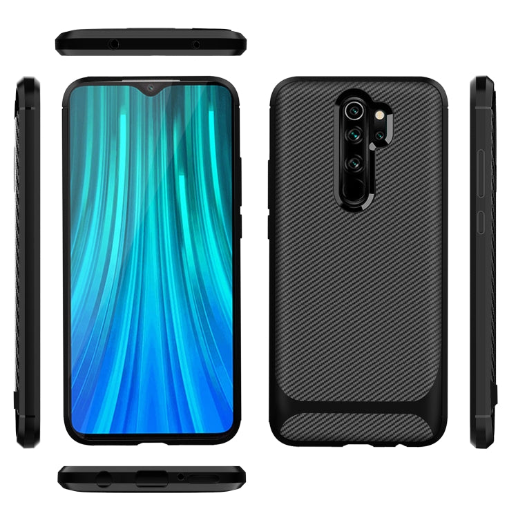 For Xiaomi Redmi 9 Carbon Fiber Texture Shockproof TPU Protective Case