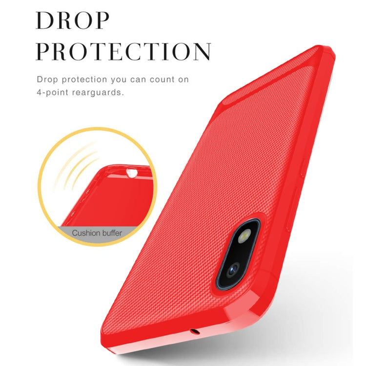 For Xiaomi Redmi 9A Carbon Fiber Texture Shockproof TPU Protective Case