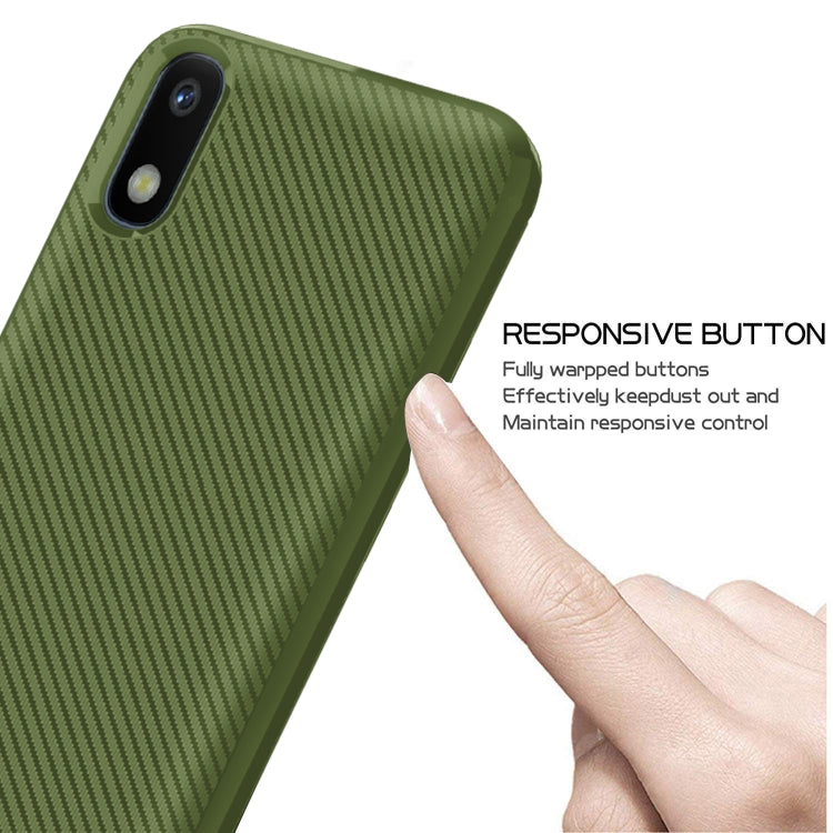 For Xiaomi Redmi 9A Carbon Fiber Texture Shockproof TPU Protective Case