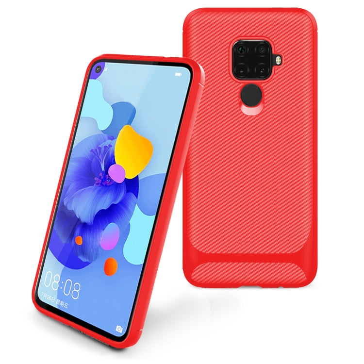 For Xiaomi Redmi 10X 4G / Note 9 Carbon Fiber Texture Shockproof TPU Protective Case