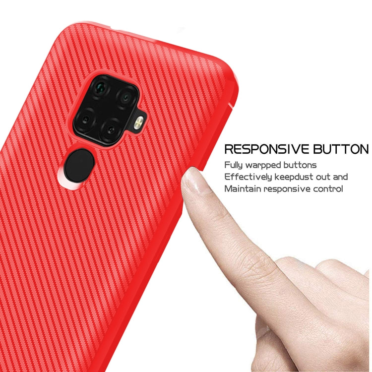 For Xiaomi Redmi 10X 4G / Note 9 Carbon Fiber Texture Shockproof TPU Protective Case