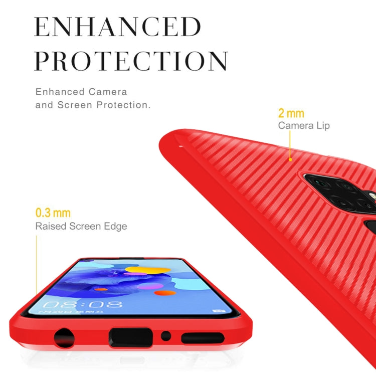 For Xiaomi Redmi 10X 4G / Note 9 Carbon Fiber Texture Shockproof TPU Protective Case
