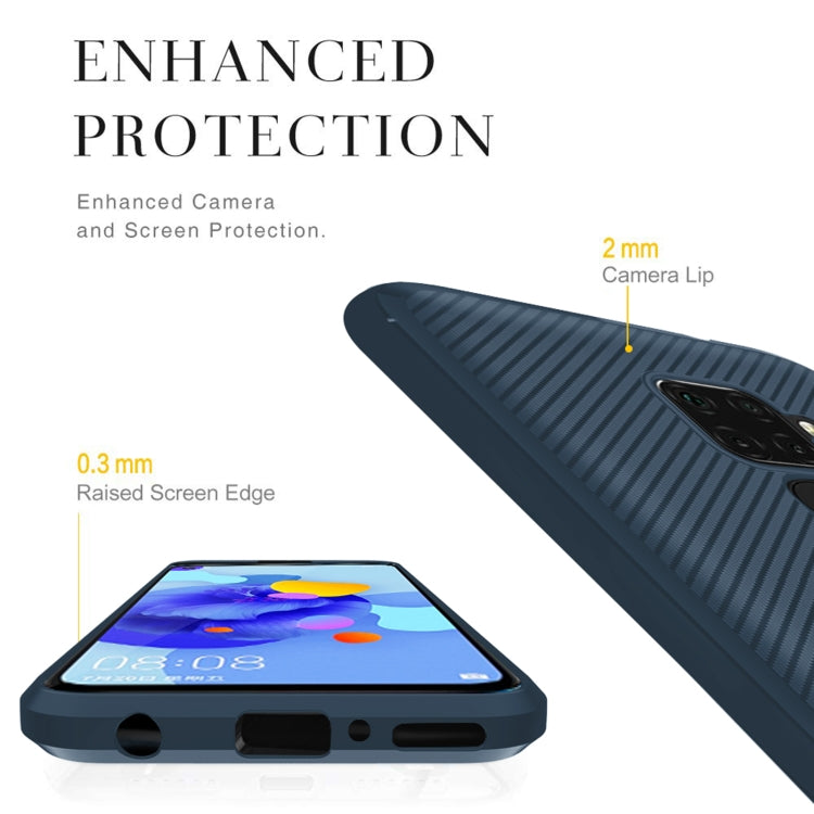 For Xiaomi Redmi 10X 4G / Note 9 Carbon Fiber Texture Shockproof TPU Protective Case