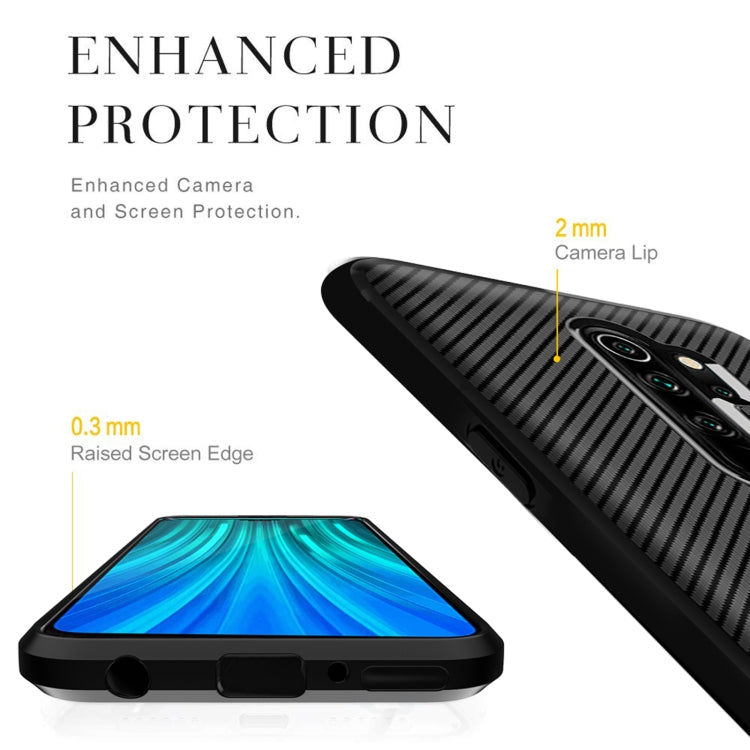 For Xiaomi Mi Note 10 Lite Carbon Fiber Texture Shockproof TPU Protective Case