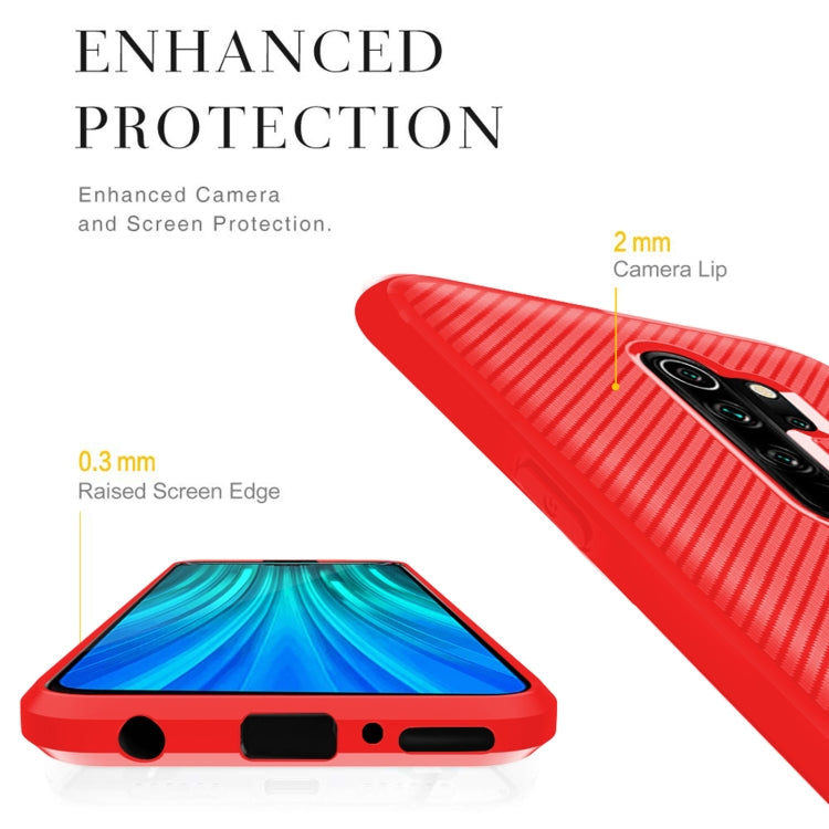 For Xiaomi Mi Note 10 Lite Carbon Fiber Texture Shockproof TPU Protective Case