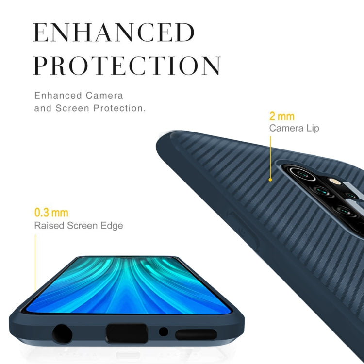 For Xiaomi Mi Note 10 Lite Carbon Fiber Texture Shockproof TPU Protective Case