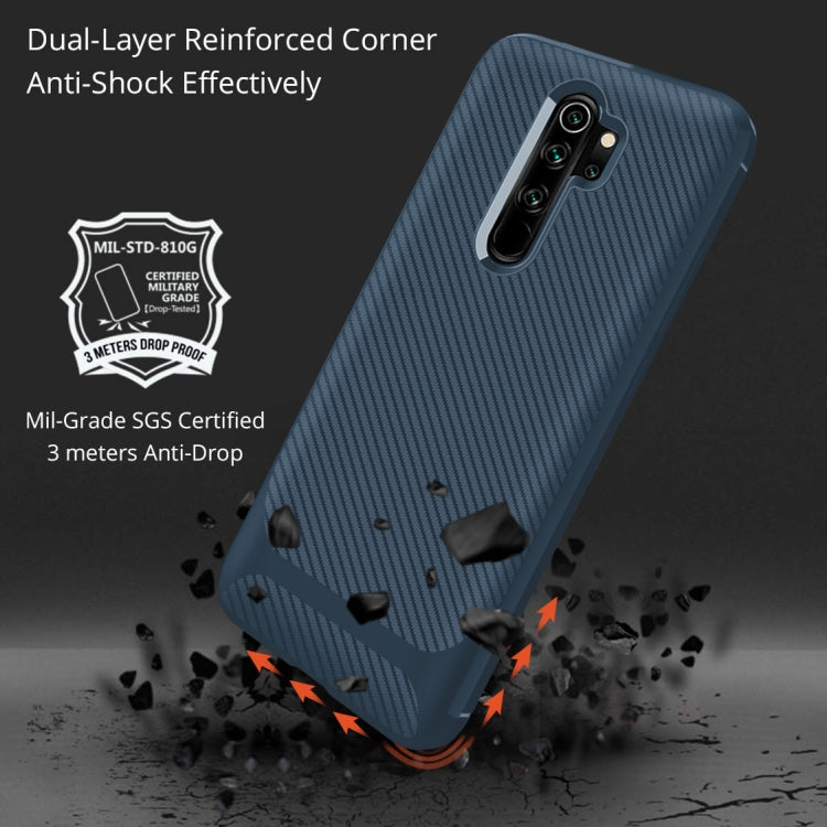 For Xiaomi Mi Note 10 Lite Carbon Fiber Texture Shockproof TPU Protective Case