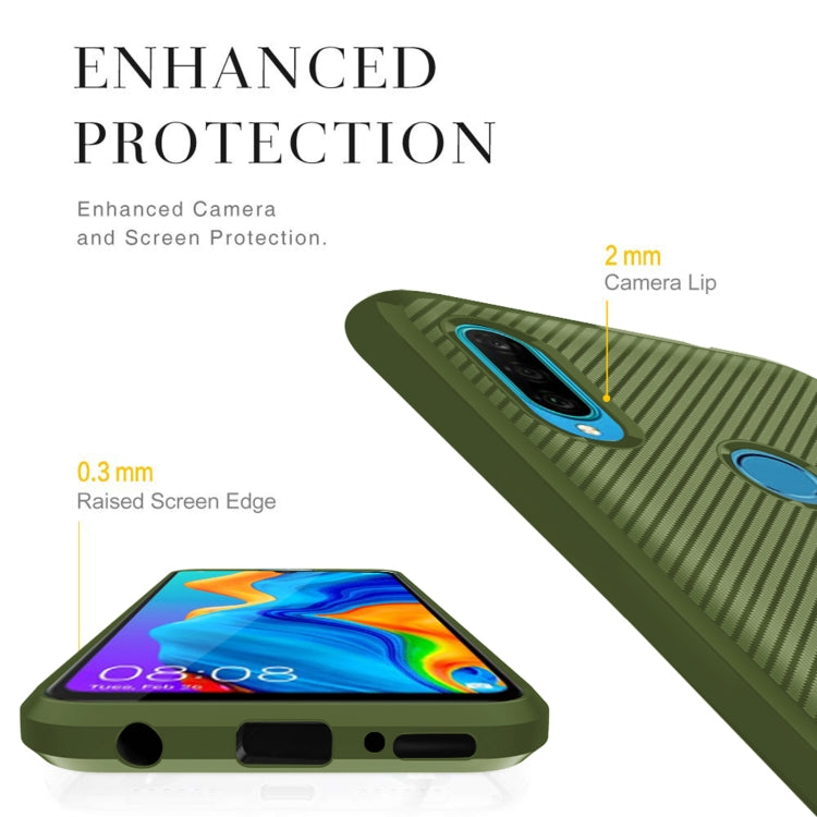 For Huawei Y7P 2020 / P40 Lite E (Global Version) / Honor 9C (Global Version) Carbon Fiber Texture Shockproof TPU Protective Case