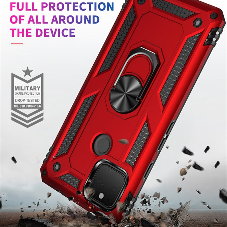For Google Pixel 5 XL Shockproof TPU + PC Protective Case with 360 Degree Rotating Holder