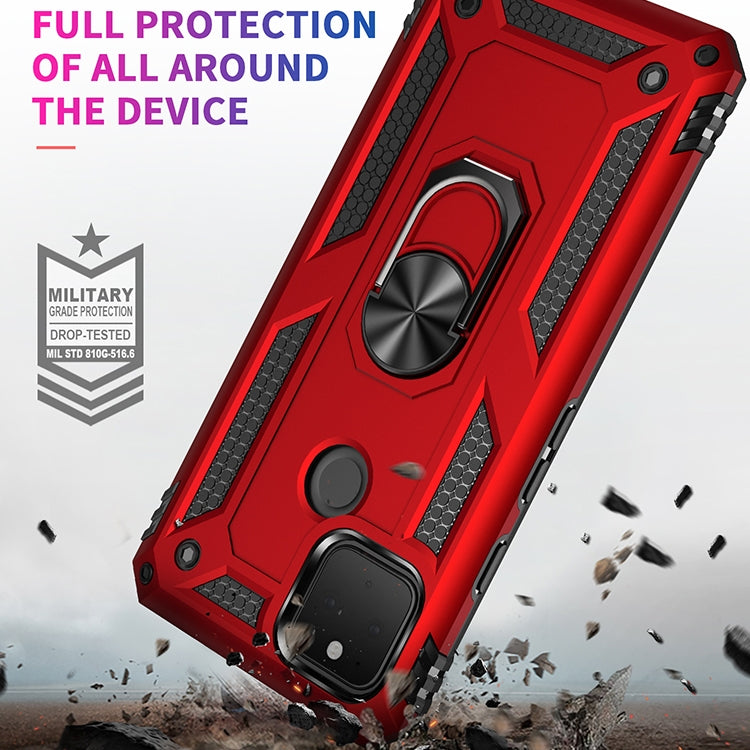 For Google Pixel 5 Shockproof TPU + PC Protective Case with 360 Degree Rotating Holder