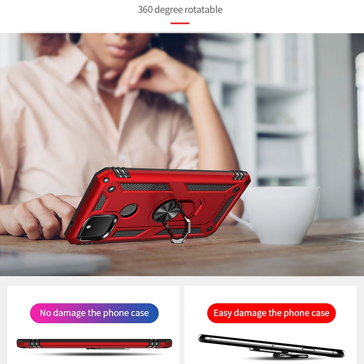 For Google Pixel 5 Shockproof TPU + PC Protective Case with 360 Degree Rotating Holder