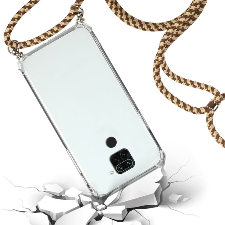 For Huawei Mate 30 Lite Four-Corner Anti-Fall Transparent TPU Protective Case with Lanyard