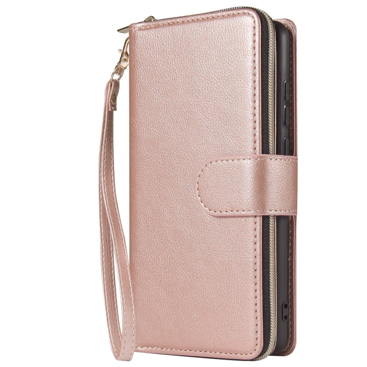 For Huawei P30 Zipper Wallet Bag Horizontal Flip PU Leather Case with Holder & 9 Card Slots & Wallet & Lanyard & Photo Frame