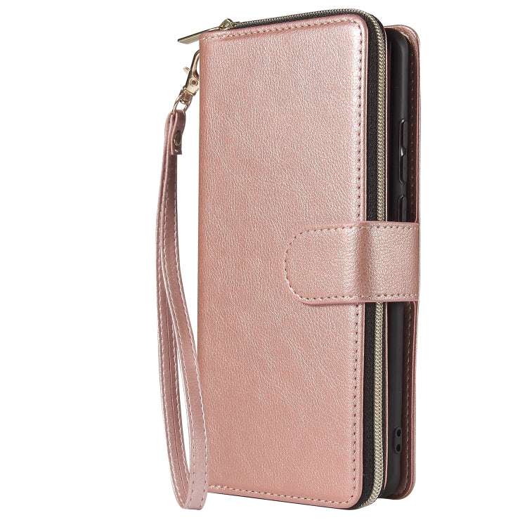 For Huawei P30 Pro Zipper Wallet Bag Horizontal Flip PU Leather Case with Holder & 9 Card Slots & Wallet & Lanyard & Photo Frame