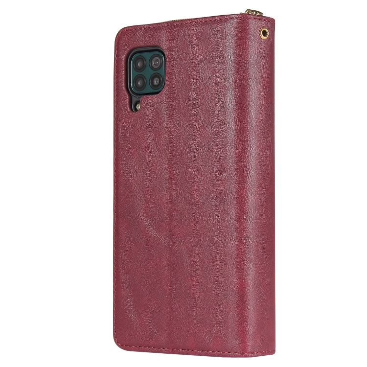 For Huawei P40 Lite Zipper Wallet Bag Horizontal Flip PU Leather Case with Holder & 9 Card Slots & Wallet & Lanyard & Photo Frame