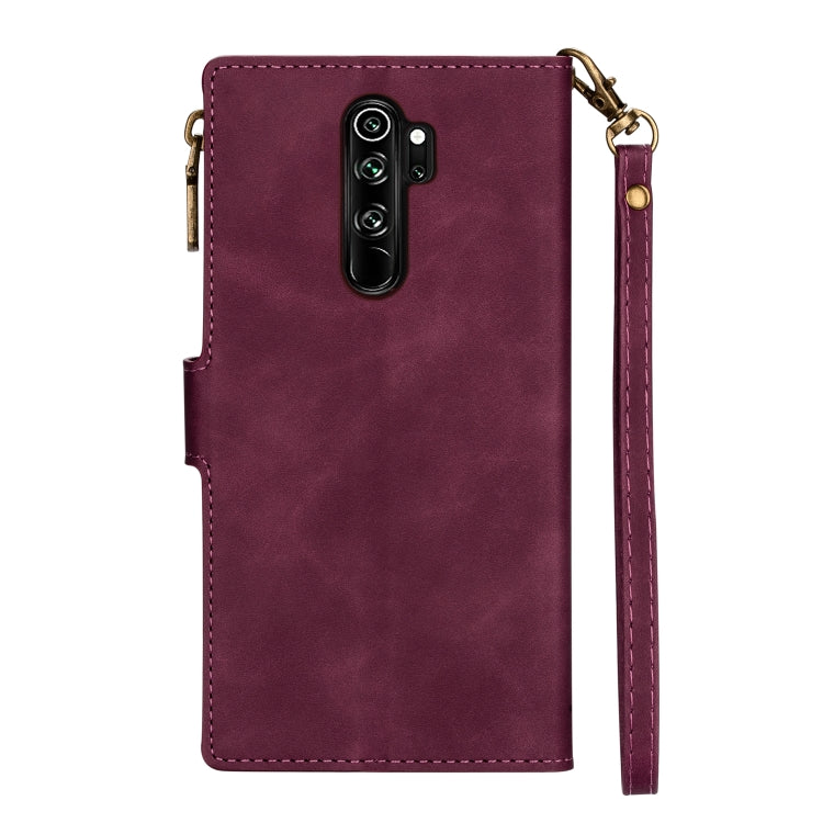 For Xiaomi Redmi Note 8 Pro Zipper Multi-card Slots Horizontal Flip PU Leather Case with Holder & Card Slots & Wallet & Lanyard & Photo Frame