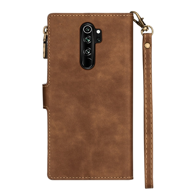 For Xiaomi Redmi Note 8 Pro Zipper Multi-card Slots Horizontal Flip PU Leather Case with Holder & Card Slots & Wallet & Lanyard & Photo Frame