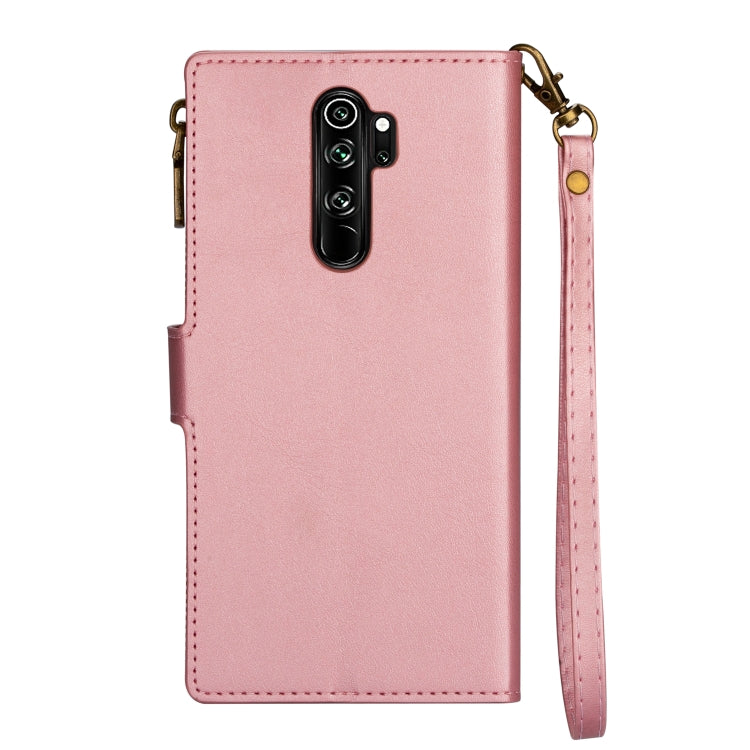 For Xiaomi Redmi Note 8 Pro Zipper Multi-card Slots Horizontal Flip PU Leather Case with Holder & Card Slots & Wallet & Lanyard & Photo Frame