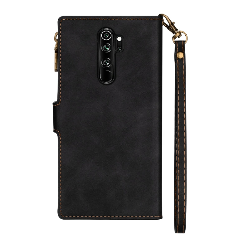 For Xiaomi Redmi Note 8 Pro Zipper Multi-card Slots Horizontal Flip PU Leather Case with Holder & Card Slots & Wallet & Lanyard & Photo Frame