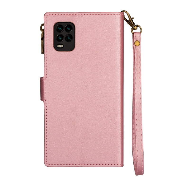 For Xiaomi Mi 10 Lite Zipper Multi-card Slots Horizontal Flip PU Leather Case with Holder & Card Slots & Wallet & Lanyard & Photo Frame