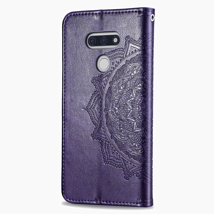 For LG Style3 L-41A Embossed Mandala Pattern TPU + PU Horizontal Flip Leather Case with Holder & Three Card Slots & Wallet
