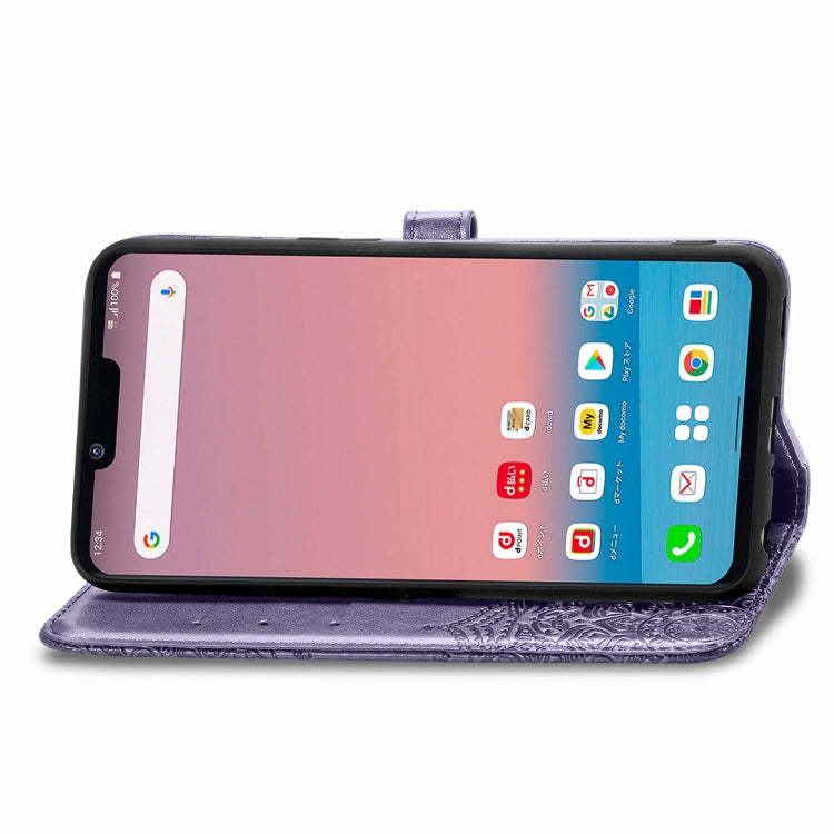 For LG Style3 L-41A Embossed Mandala Pattern TPU + PU Horizontal Flip Leather Case with Holder & Three Card Slots & Wallet