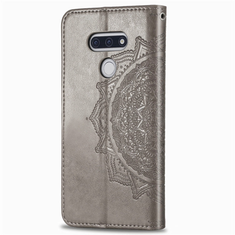 For LG Style3 L-41A Embossed Mandala Pattern TPU + PU Horizontal Flip Leather Case with Holder & Three Card Slots & Wallet