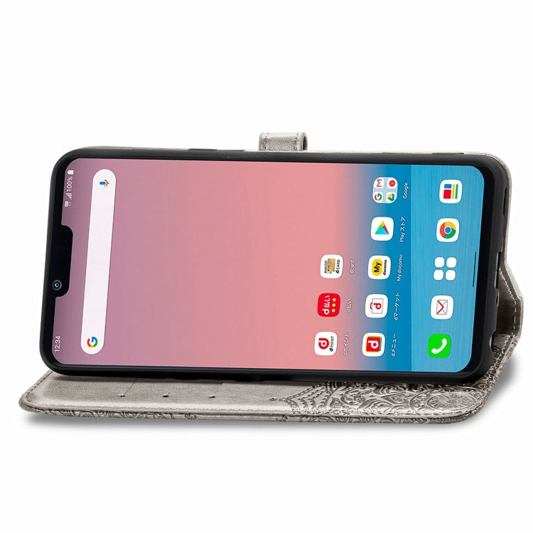 For LG Style3 L-41A Embossed Mandala Pattern TPU + PU Horizontal Flip Leather Case with Holder & Three Card Slots & Wallet