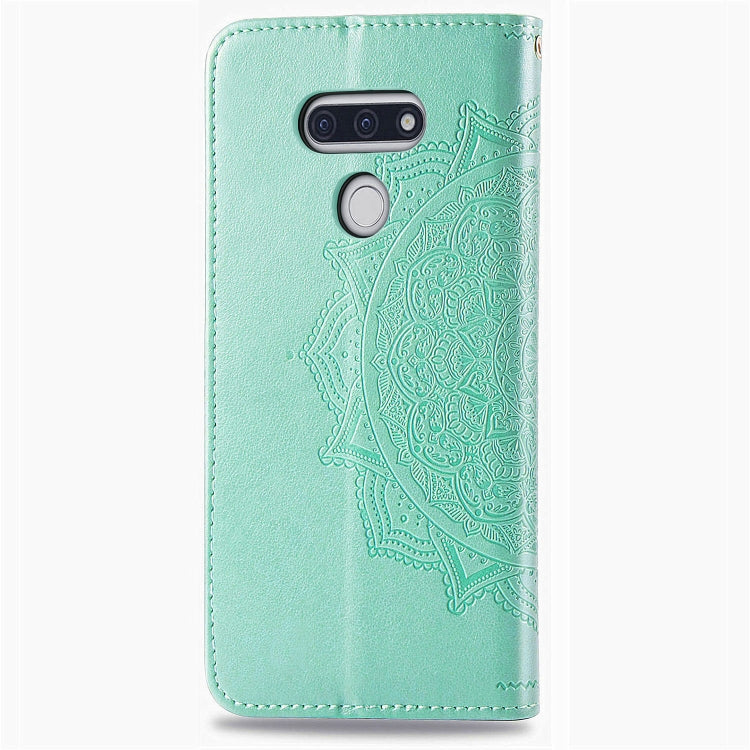 For LG Style3 L-41A Embossed Mandala Pattern TPU + PU Horizontal Flip Leather Case with Holder & Three Card Slots & Wallet