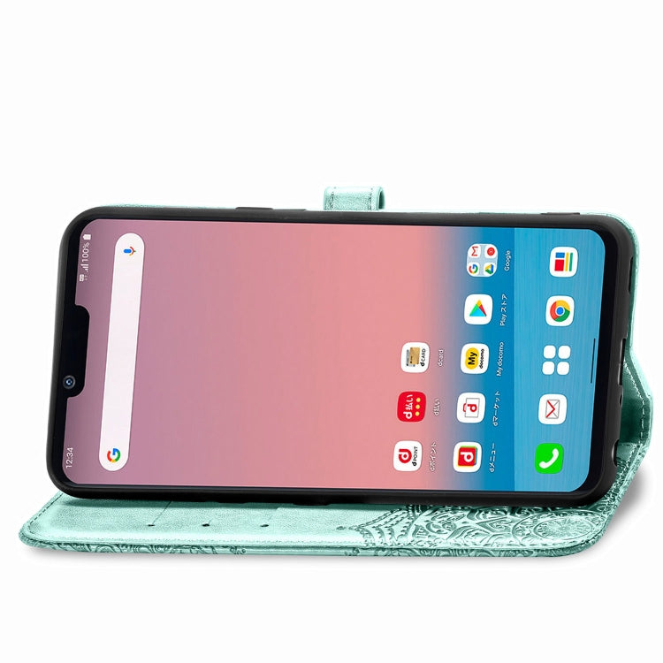 For LG Style3 L-41A Embossed Mandala Pattern TPU + PU Horizontal Flip Leather Case with Holder & Three Card Slots & Wallet