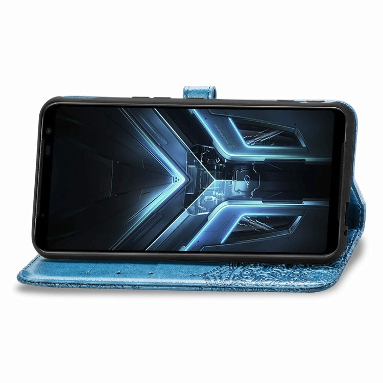 For Asus ROG Phone 3 ZS661KS Embossed Mandala Pattern TPU + PU Horizontal Flip Leather Case with Holder & Three Card Slots & Wallet