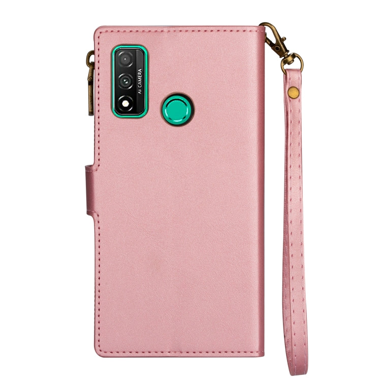 For Huawei P smart (2020) Zipper Multi-card Slots Horizontal Flip PU Leather Case with Holder & Card Slots & Wallet & Lanyard & Photo Frame