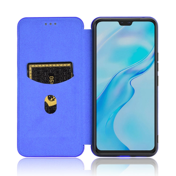 For Vivo V20 Pro Carbon Fiber Texture Horizontal Flip TPU + PC + PU Leather Case with Card Slot