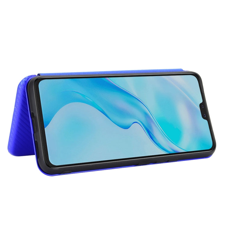 For Vivo V20 Pro Carbon Fiber Texture Horizontal Flip TPU + PC + PU Leather Case with Card Slot