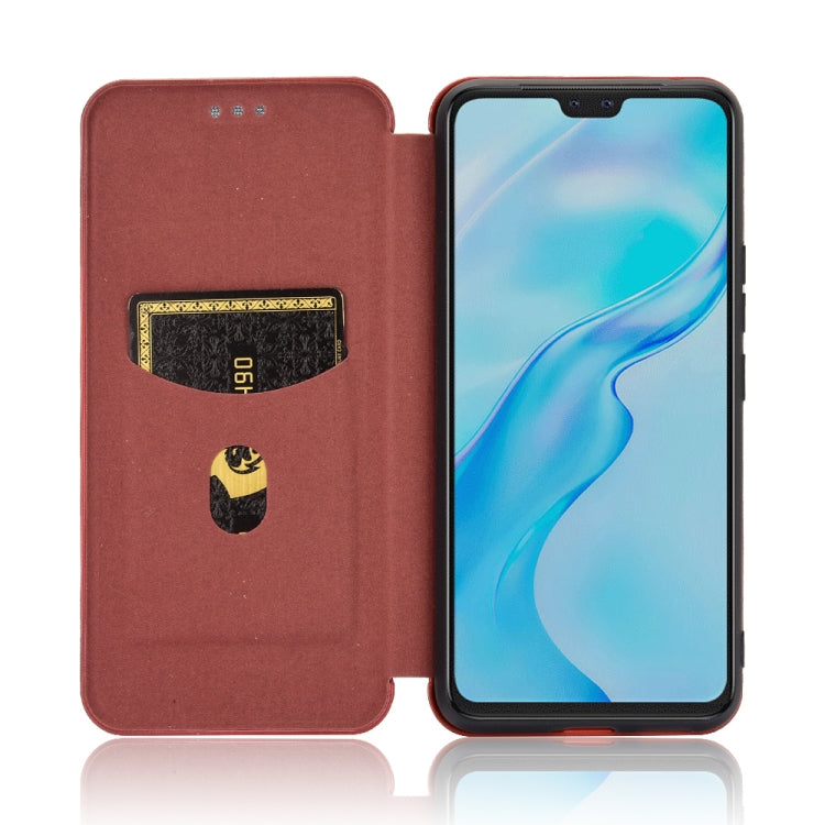 For Vivo V20 Pro Carbon Fiber Texture Horizontal Flip TPU + PC + PU Leather Case with Card Slot