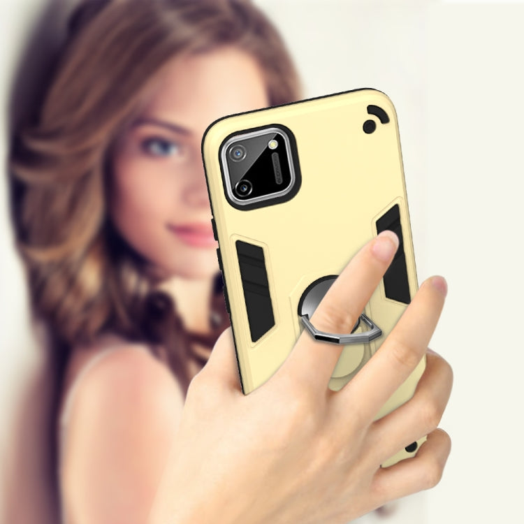For OPPO Realme C11 Armour Series PC + TPU Protective Case with Ring Holder