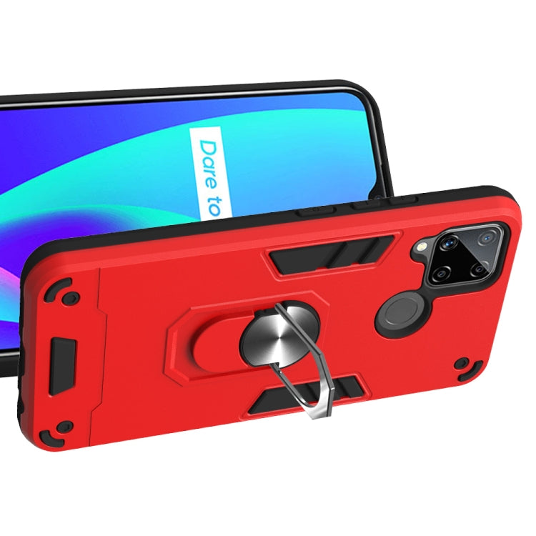 For OPPO Realme C12 / C15 Armour Series PC + TPU Protective Case with Ring Holder