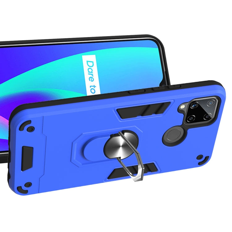 For OPPO Realme C12 / C15 Armour Series PC + TPU Protective Case with Ring Holder