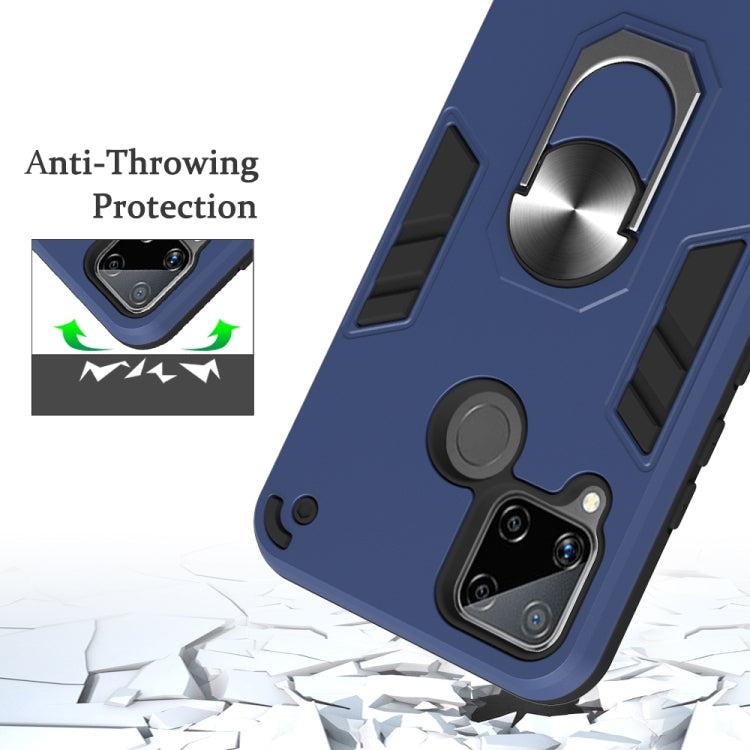 For OPPO Realme C12 / C15 Armour Series PC + TPU Protective Case with Ring Holder