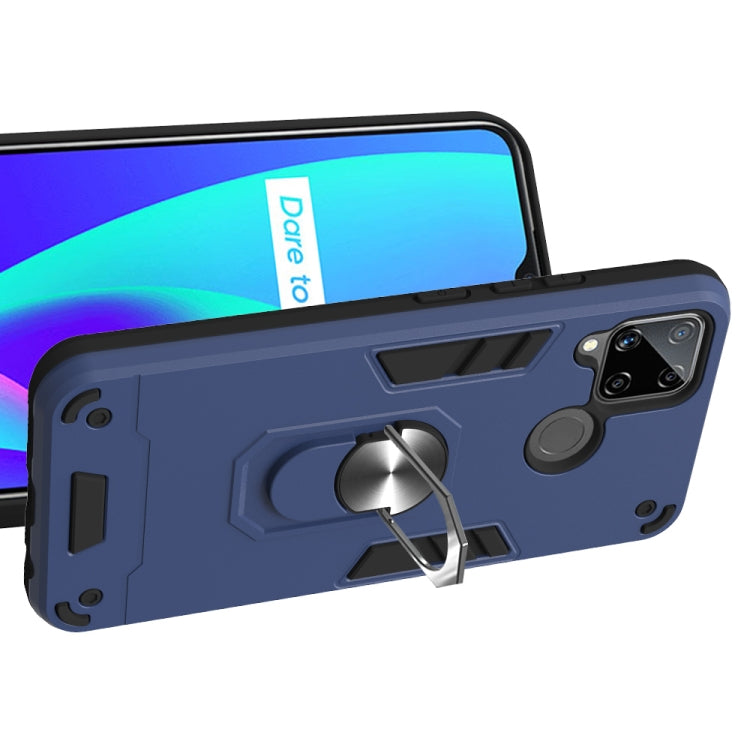For OPPO Realme C12 / C15 Armour Series PC + TPU Protective Case with Ring Holder