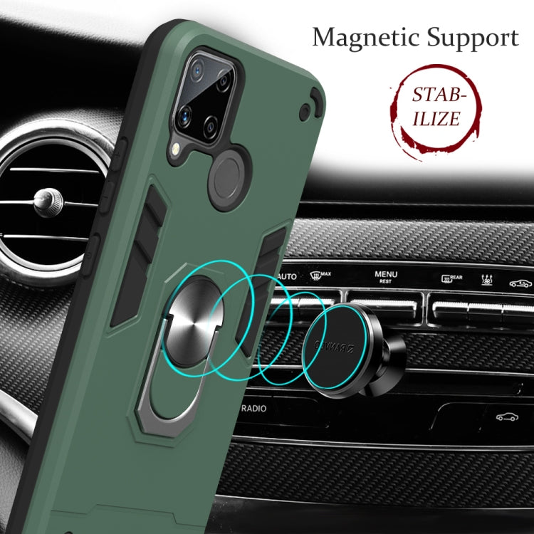 For OPPO Realme C12 / C15 Armour Series PC + TPU Protective Case with Ring Holder